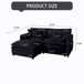 Modern Comfy Deep Seat Modular Sectional Sofa Cloud Couch With Ottoman