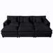 Modern Comfy Deep Seat Modular Sectional Sofa Cloud Couch With Ottoman