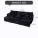 Modern Comfy Deep Seat Modular Sectional Sofa Cloud Couch With Ottoman