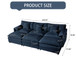 Modern Comfy Deep Seat Modular Sectional Sofa Cloud Couch With Ottoman