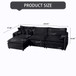 Modern Comfy Deep Seat Modular Sectional Sofa Cloud Couch With Ottoman