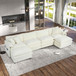 Modern Comfy Deep Seat Modular Sectional Sofa Cloud Couch With Ottoman
