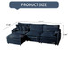 Modern Comfy Deep Seat Modular Sectional Sofa Cloud Couch With Ottoman