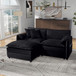 Modern Comfy Deep Seat Modular Sectional Sofa Cloud Couch With Ottoman