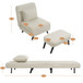 3 In 1 Foldable Chaise Lounge With Adjustable Backrest