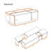 Extendable Coffee Table With 2 Hidden Storage Space And 2 Drawers For Living Room