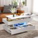 Multi Functional Lift Top Coffee Table With 2 Drawers