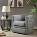 Capstone - Swivel Barrel Chair With Nailhead Accents And Button Tufting