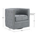 Capstone - Swivel Barrel Chair With Nailhead Accents And Button Tufting