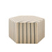 Accent Ottoman Printed Stripe