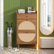 Allen - Rattan 2 Door 1 Drawer Cabinet Shoe Rack For Entrance