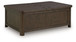 Breckington - Cocktail Table With Storage - Dark Brown