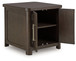 Breckington - Rectangular 2-door End Table - Dark Brown