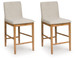 Isanti - Upholstered Barstool (Set of 2) - Light Brown