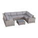 4 Person Patio Seating Set With Cushions, All Weather - Gray