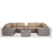 Modern Patio Rattan Sectional Set With Cushions