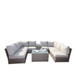 Comfortable Modern Patio Rattan Sectional Set With Cushions