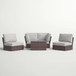 Comfortable Modern Patio Rattan Sectional Set With Cushions