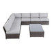 Comfortable Modern Patio Rattan Sectional Set With Cushions