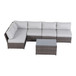 Comfortable Modern Patio Rattan Sectional Set With Cushions