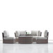 Comfortable Modern Patio Rattan Sectional Set With Cushions