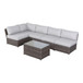 Comfortable Modern Patio Rattan Sectional Set With Cushions