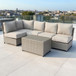 Comfortable Modern Patio Rattan Sectional Set With Cushions