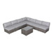 Comfortable Modern Patio Rattan Sectional Set With Cushions