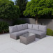 Comfortable Modern Patio Rattan Sectional Set With Cushions