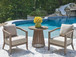 Joy Lagoon - Outdoor Chairs With Cushions/Table (Set of 3) - Beige