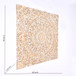 Floral Hand Carved Mandala Square Wall Decor With Spiritual Symbolism - Gold / White