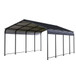 Heavy Duty Carport With Galvanized Roof And Enhanced Base - Anthracite