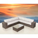Outdoor Wicker Sectional With Weather Resistant Cushions And Table