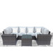 Outdoor Wicker Sectional With Weather Resistant Cushions And Table