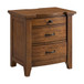 Gage - 3-Drawer Nightstand With USB And Power - Chestnut
