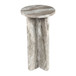 22" Belliso Large Rounded Marble Table - Brown