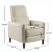 Upholstered Push Recliner Chair With Rubber Wood Legs For Living Room