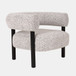 Roundback Accent Chair With Wood Legs - Speckled White