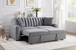Zaira Gray Sofa and Loveseat Set in Boucle Zaira Gray Sofa and Loveseat Set in Boucle