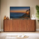 Contemporary Sideboard Storage Cabinet TV Stand With Wave Pattern