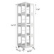 4 Tier All Steel Rotating Bookshelf With 360° Wheels, Large Size Sturdy & Spacious Book Rack, New Style Bookshelf - White