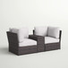 Outdoor Wicker Loveseat With Cushions