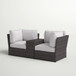 Outdoor Wicker Loveseat With Cushions