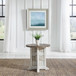 River Place - Round Chairside Table - White