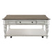 Magnolia Manor - Oversized Square Cocktail Table - White