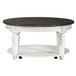 Allyson Park - 3 Piece Living Room Set (Round Cocktail Table) - White