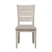 Farmhouse Reimagined - Ladder Back Upholstered Side Chair - White