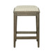 Americana Farmhouse - Upholstered Console Stool - Light Brown