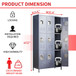 9 Door Lockers With Lock For Storage In Office, School, Gym, And Bedroom - Gray