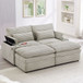 Loveseat Sofa Sectional Convertible With Storage And USB Ports - Gray